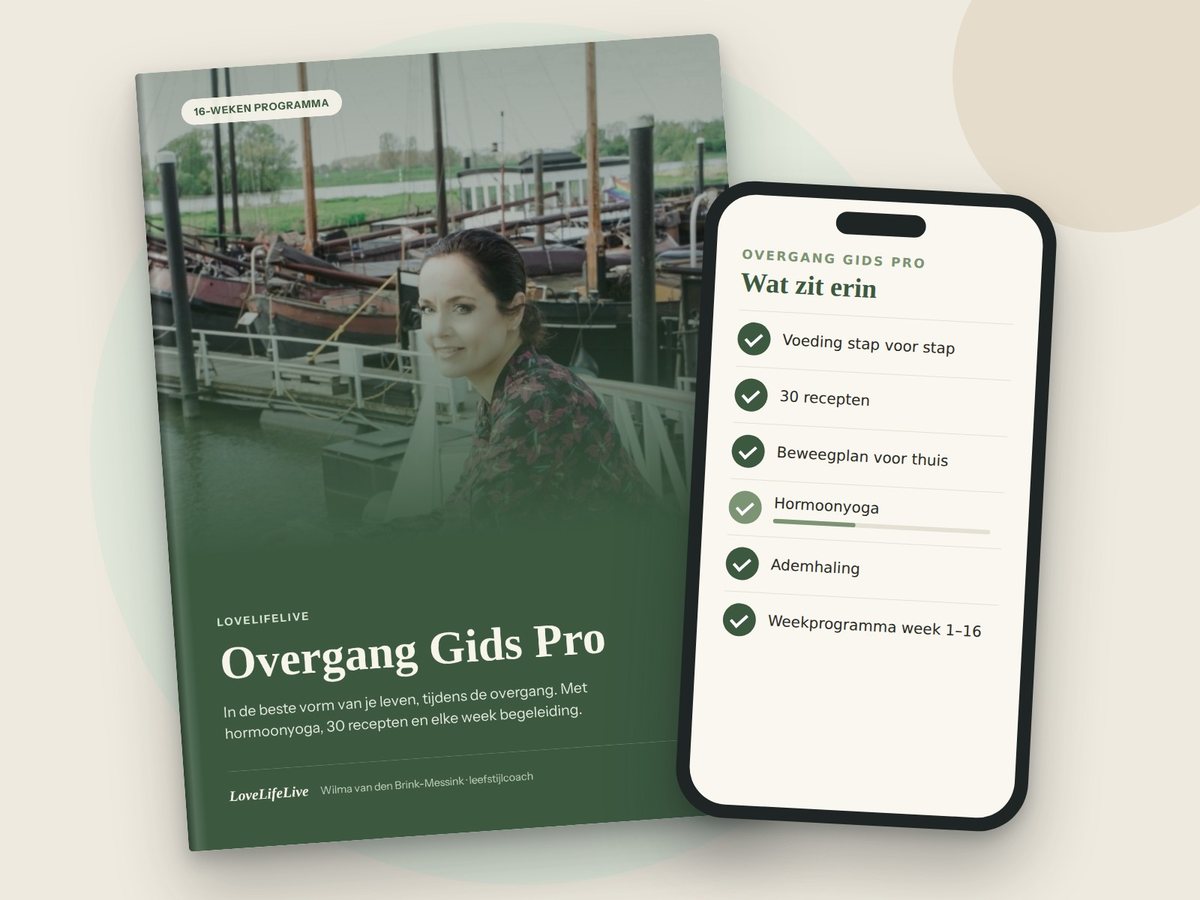 De Overgang Gids Pro en een voorbeeld op je telefoon